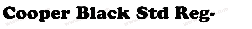 Cooper Black Std Reg字体转换
